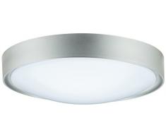 Trio Leuchten LED Deckenleuchte 659011887 Clarimo, Kunststoff titanfarbig, Schirm Acryl weiß, 18 Watt LED