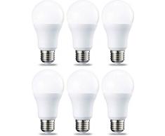 AmazonBasics E27 LED Lampe, 10.5W (ersetzt 75W), warmweiß, 6er-Pack