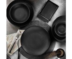 Mitterteich NNTS24Y2894006 Set für 6 Personen in Runderform, bestehend aus 6 Frühstücksteller, 6 Speisetellern, 6 Tiefentellern und 6 Bowls, PORZELLAN