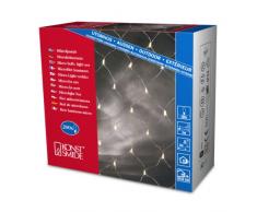 Konstsmide 3707-003 Microlight Lichternetz / für Außen (IP44) / 24V Außentrafo / 200 klare Birnen / transparentes Kabel