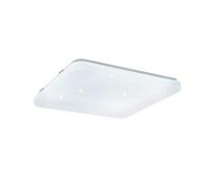 EGLO LED Deckenlampe Frania-S, 1 flammige Deckenleuchte mit Sternenhimmel-Effekt, Material: Stahl, Kunststoff, Farbe: weiß, L: 33 cm