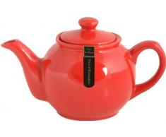 Price & Kensington, 10 Tassen Teekanne, Steingut, rot, glänzend