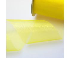 Deko AS GmbH Kristallorganza gelb - 70 mm breit - Rolle 25 Meter - 40070 10-R 70
