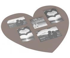 Decorline 45 x 41 cm Souvenirs Fotos Herz Tischset, Taupe