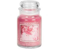 Village Candle Kirschblüte große Duftkerze im Glas, 737 g, rosa, 10.3 x 10.1 cm