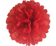Matissa Pompons aus Seidenpapier, 20 cm, 10 Stück, für Hochzeit, Party-Dekoration mit, Rot