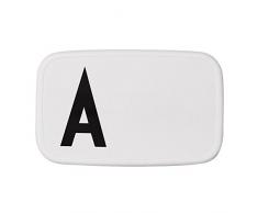 Design Letters Lunch Box, Kunststoff, weiß/schwarz, 18 cm