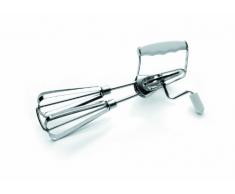 Ibili Schneebesen mechanisch 25 aus Edelstahl/Kunststoff, silber/weiß, 25 x 14 x 6 cm