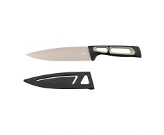 WMF Modern Fit Kochmesser, 30 cm, Titanium-Metallic, mit Schutzhülle, Spezialklingenstahl antihaftbeschichtet, Kunststoffgriff, Klinge 13 cm, schwarz