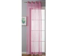 Ösenvorhang Transparent »Uni« Gardine HxB 175x140 cm Rosa Stores Vorhang Ösen Bleibandabschluß Wohnzimmer, 20332-cn