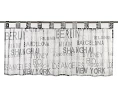 Elbersdrucke Bistrogardine City 07, Scheibengardine 48x140cm, halbtransparent