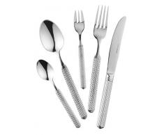 Mulex Besteckset 60-TLG, Edelstahl 18/10 mit Nickelanteil, Silber, 22 x 4 x 2 cm