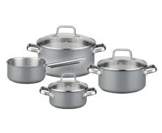 GSW Kochtopf-Set Magic Color 4 TLG. grau, Edelstahl