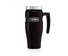 Thermos Edelstahl König Travel Mug - Matt Black (470 ml)