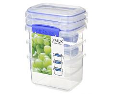 Sistema Vorratsdose Klip it 400ml 3 Stück, Plastik, transparent, 11.5 x 9 x 16 cm, 3-Einheiten