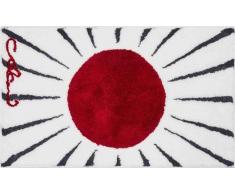 Grund COLANI Exklusiver Designer Badteppich 100% Polyacryl, ultra soft, rutschfest, ÖKO-TEX-zertifiziert, Colani 24, Badematte 70x120 cm, weiss-rot