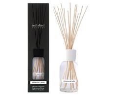 Millefiori 7DDWT White Mint und Tonka Raumduft Diffuser 250 ml Natural inklusive Stäbchen, Glas, Weiß, 8 x 30.9 x 7.6 cm