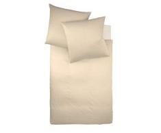 Fleuresse Colours Bettwäsche, Uni-Mako-Satin, sand, 155 x 220 cm