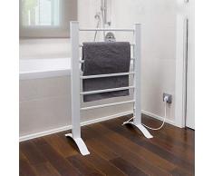 InnovaGoods Handtuchhalter, Wand und Boden, Aluminium, Weiß, 55 x 91 x 35 cm