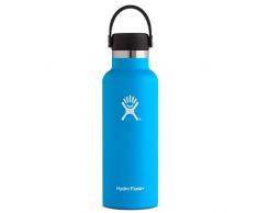 Hydro Flask Trinkflasche 532 ml (18 oz), Edelstahl und vakuumisoliert, Standard-Öffnung mit auslaufsicherem Flex Cap, Pacific