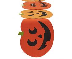 DII CAMZ35841 Cotton Halloween Tabletop Items, Table Runner/Placemat S/4, Jack O Lantern, 4 Piece