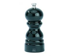 Peugeot 1870412 Paris Pfeffermühle Holz, 5,5 x 5,5 x 12 cm, schwarz lackiert