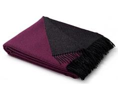 biederlack Überwurf, Wollmischung, 130 x 170 cm, Berry Graphit