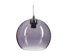 Relaxdays, grau Hängelampe Kugel, moderne Pendellampe, Wassertropfen, Wohn-& Esszimmer, E27-Fassung, Glaskugel ∅ 22 cm, 126 x 22 x 22 cm