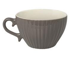 Excelsa Parisienne Tasse Jumbo 400 ml, Porzellan, Grau, 11.5 x 11.5 x 7.2 cm