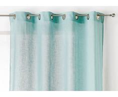 Linder 171/41/375AB Uni Vorhang Polyester/Baumwolle Türkis 147 x 260 cm