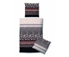 biberna 0003284 Biber Komfort Bettwäsche Garnitur mit Kopfkissenbezug (Baumwolle) 1x 155x220 cm + 1x 80x80 cm, sand