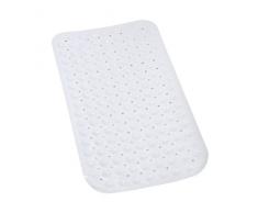 WENKO 18950100 Wanneneinlage Tropic White - Rutschstopp, Saugnäpfe, Kunststoff, 70 x 38,5 cm, Weiß