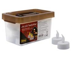 Idena 38205 LED Teelichte/Elektrische Kerzen, in Kunststoffbox, mit Flackerndem Licht, inklusive Batterien, Deko für Hochzeit, Party, Weihnachten, Ostern, als Stimmungslicht, 24 Stück