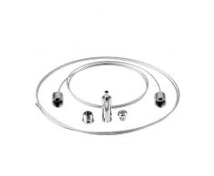 EGLO Zubehör Set Seilabhängung, geeignet für EGLO Leuchtenserie Salobrena 1, Material: Stahl, Farbe: Chrom