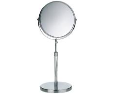 Kela 20846 Standspiegel, 1-/5-fach Vergrößerung, Ø 17cm, Metall, Silvana, Verchromt