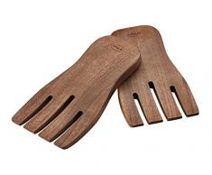 Rösle 12962 Salathände 2-tlg aus Walnussholz Salatbesteck, Holz, Walnuss, 20 x 10 x 30 cm