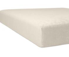 Kneer Spannbettlaken, Baumwoll-Mischgewebe, leinen, 90 cm x 190 cm