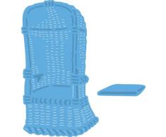 Marianne Design Creatables Strandkorb - Stanzschablone und Prägeschablone für die Kartengestaltung und Scrapbooking, Metal, Blue, 4.6 x 8 x 0.4 cm