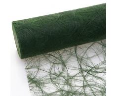 Sizoweb Tischband - 25 Meter Rolle + 100 Deko Herzen Gratis (20cm Breite, in DunkelgrÃ¼n)