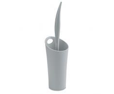 koziol Toilettenbürste Sense, Bio-Kunststoff, solid cool grey, 10.7 x 10.6 x 40.5 cm