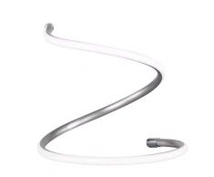 WOFI Tischleuchte, Aluminium, Integriert, 11 W, Nickel Matt, 30 x 30 x 30 cm