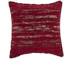 McAlister Textiles Strukturierter Chenille | Kissenbezug für Sofa, Couch | 65 x 65cm in Rot | Deko Kissenhülle mit metallischem Glanz