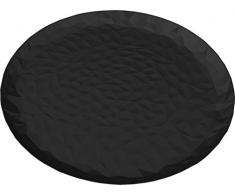 Alessi CR03/40 B Joy n. 3 Tablett, rund - Stahl, epoxidharzlackiert, Super Black. Ã 40 cm