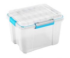 Kiss Kis Aufbewahrungsbox Scuba Box 43 Liter in transparent-blau, Plastik, 59.5x39x34 cm