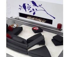 INDIGOS 4052166072854 Wandtattoo w436 Vögel Pflanze Wandaufkleber 120 x 85 cm, blau