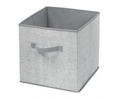 InterDesign Aldo Ordnungsbox für Spielzeug oder Kleidung, groÃe Aufbewahrungsbox mit Griff aus Polypropylen, grau