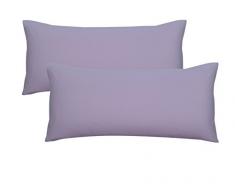 biberna 0077144/332/235 Kissenbezug, Baumwolle, viola, 2x 40x80 cm