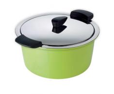 KUHN RIKON 30742 Thermokochgeschirr HOTPAN Kochtopf mit Deckel, grün, 3 Liter, 22 cm, dampfgaren, warmhalten, induktionsgeeignet, spülmaschinengeeignet, Edelstahl