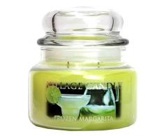 Village Candle 106311377 Gefrorene Margarita Kleine Duftkerze im Glas, 312 g, Grün, 10,3 x 10,1 cm