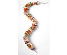 Westmark 2 flexible Grill- und BratspieÃe, SpieÃ-LÃ¤nge: 74 cm, Rostfreier Edelstahl, Twister, Silber, 12632270